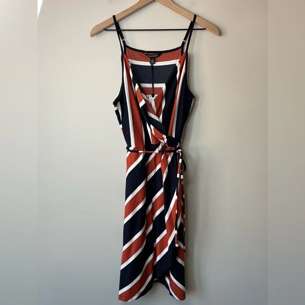 NWT 41 Hathorn Annora Faux Wrap Knit Dress - Picture 2 of 5